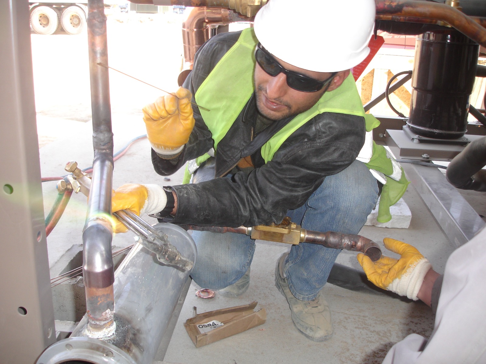 Commercial cooling service work